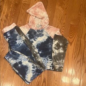 Speechless Pink and Blue Tie-Dye Kids Matching Set
